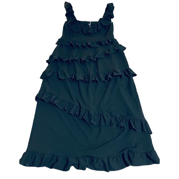 Show Me Your MuMu Black Ruffle Midi Dress - Picture 5 of 12